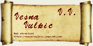 Vesna Vulpić vizit kartica